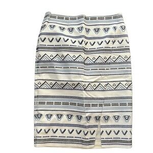 White House Black Market Geometric Print Pencil Skirt - Size 6